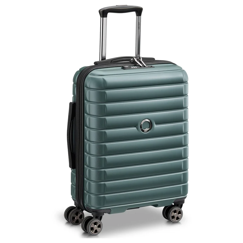 Delsey Paris Shadow 5.0 - 4-Rollen-Kabinentrolley Slim Line USB 55 cm (grün)