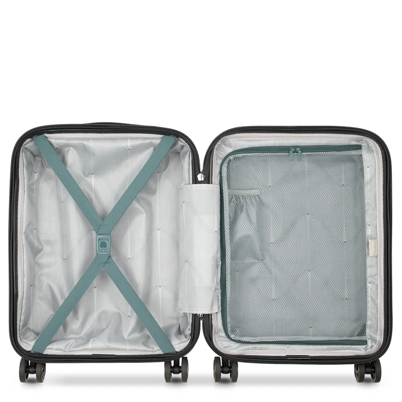 Delsey Paris Shadow 5.0 - 4-Rollen-Kabinentrolley Slim Line USB 55 cm (grün)
