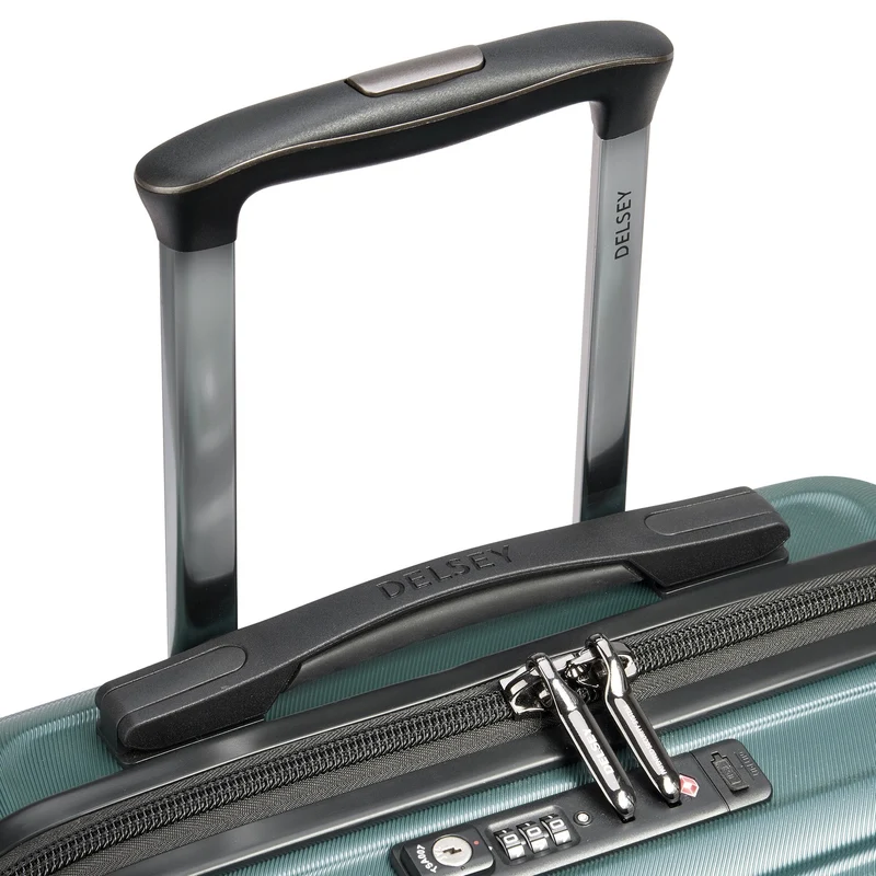 Delsey Paris Shadow 5.0 - 4-Rollen-Kabinentrolley Slim Line USB 55 cm (grün)