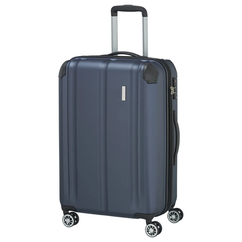Travelite City - 4-Rollen-Trolley erw. M 68 cm (marine)