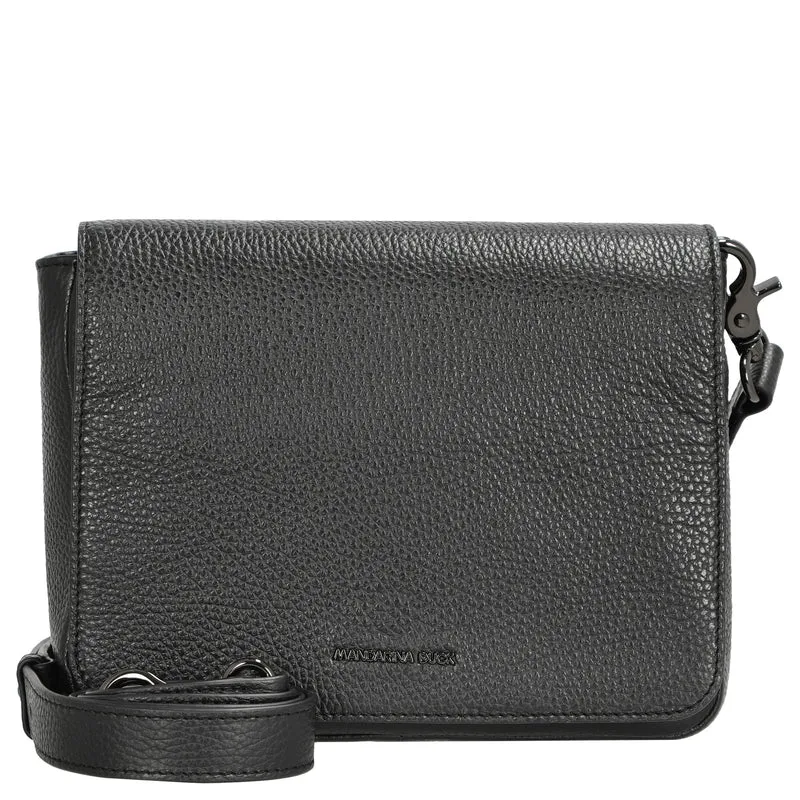 Mandarina Duck Mellow Leather - Umhängetasche 36 cm (nero)