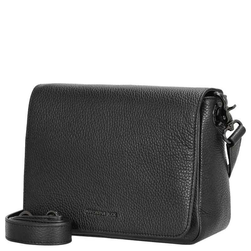 Mandarina Duck Mellow Leather - Umhängetasche 36 cm (nero)