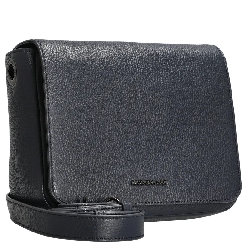 Mandarina Duck Mellow Leather - Umhängetasche 36 cm (dress blue)