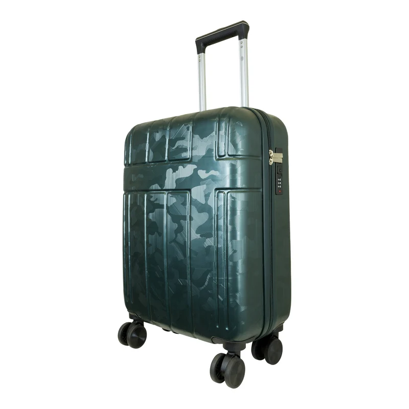 Urban Camouflage ABS-Hartschalen-Handgepäckkoffer Adventure Line in DarkGreen DarkRed ShinyBlack