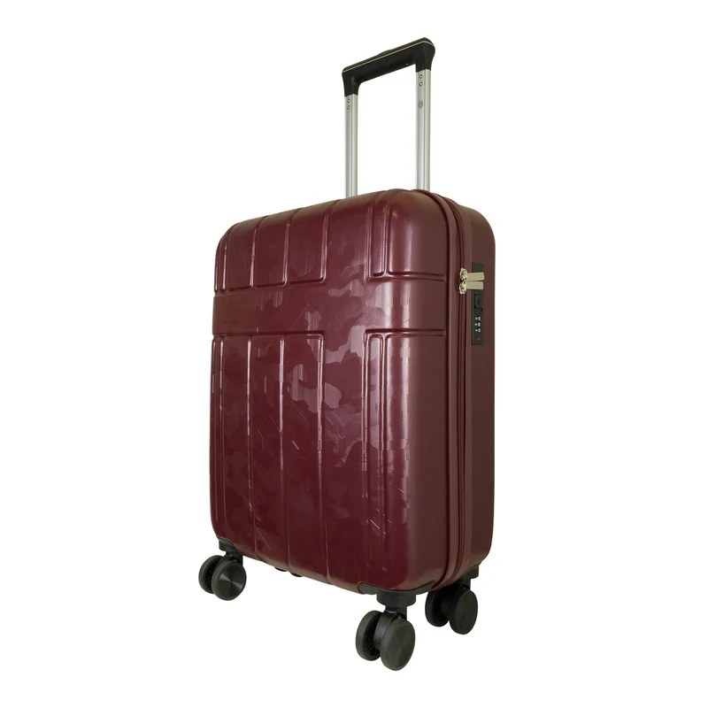 Urban Camouflage ABS-Hartschalen-Handgepäckkoffer Adventure Line in DarkGreen DarkRed ShinyBlack