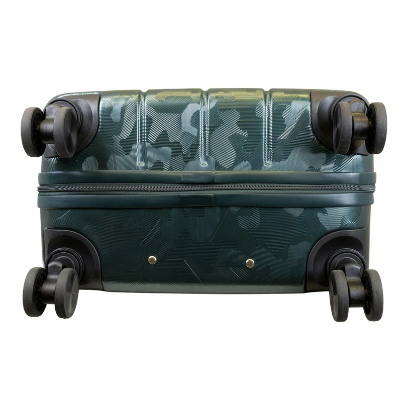 Urban Camouflage ABS-Hartschalen-Reisekoffer Adventure Line in DarkGreen DarkRed ShinyBlack