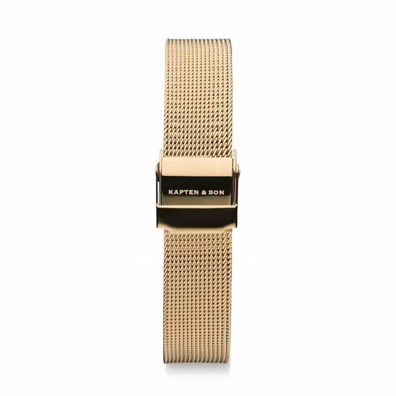 Kapten & Son Uhrenarmband Chrono Mesh 20mm - Gold