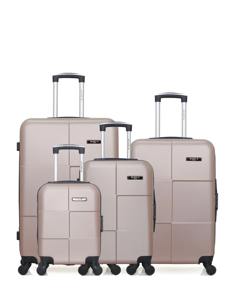 BLUESTAR – 4er-Pack – Großer Koffer, mittelgroßer Koffer, Handgepäck und Handgepäck XXS MIAMI