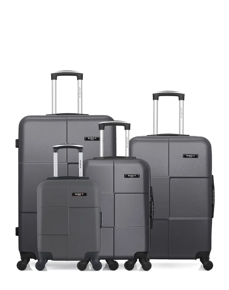 BLUESTAR – 4er-Pack – Großer Koffer, mittelgroßer Koffer, Handgepäck und Handgepäck XXS MIAMI