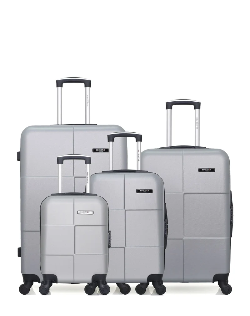 BLUESTAR – 4er-Pack – Großer Koffer, mittelgroßer Koffer, Handgepäck und Handgepäck XXS MIAMI