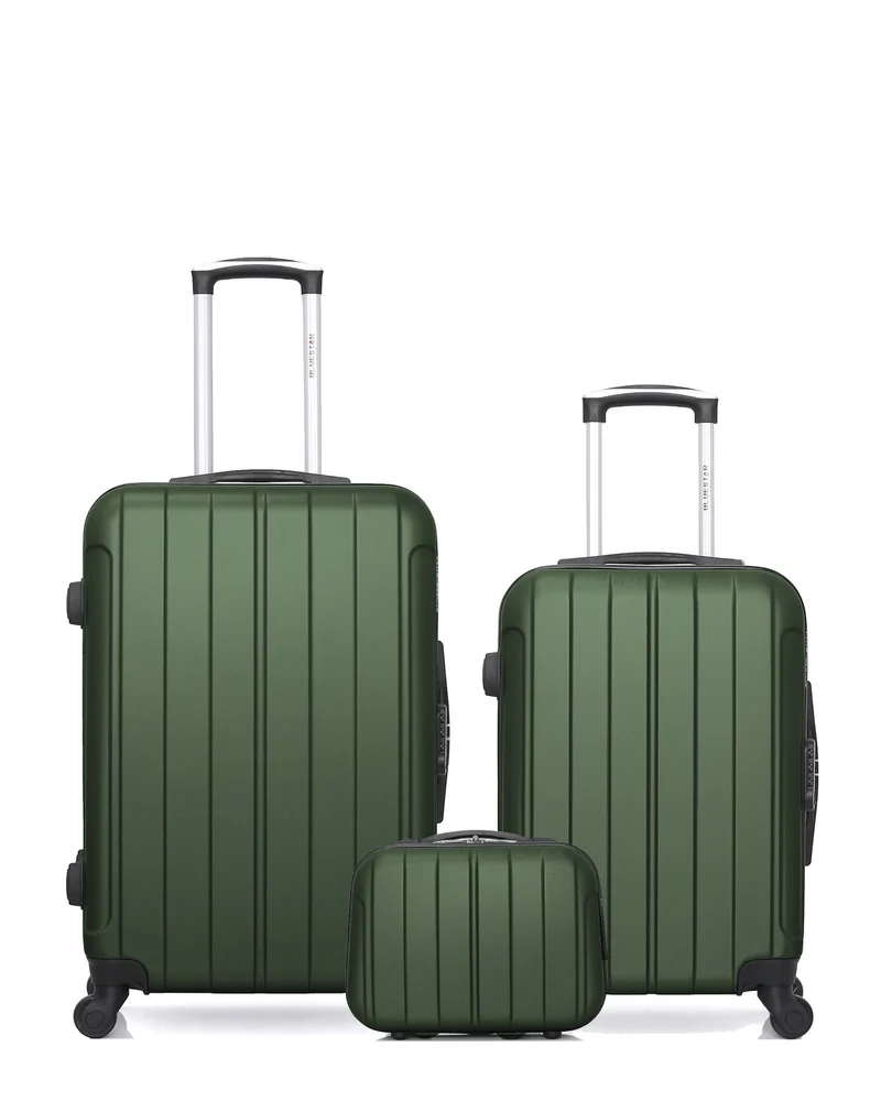 BLUESTAR – 3er-Pack – Mittelgroßer Koffer, Handgepäck und Kosmetikkoffer NAPOLI