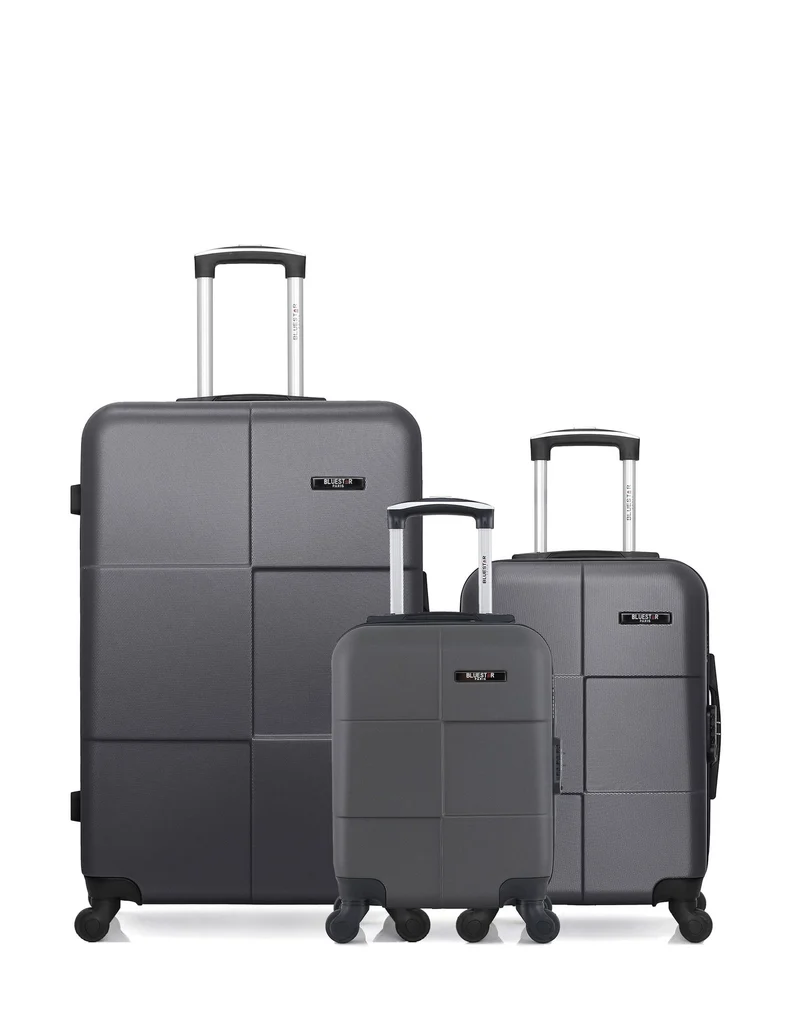 BLUESTAR – 3er-Pack – Großer Koffer, Handgepäck und Handgepäck XXS MIAMI