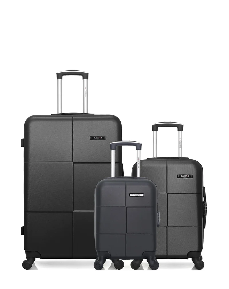 BLUESTAR – 3er-Pack – Großer Koffer, Handgepäck und Handgepäck XXS MIAMI