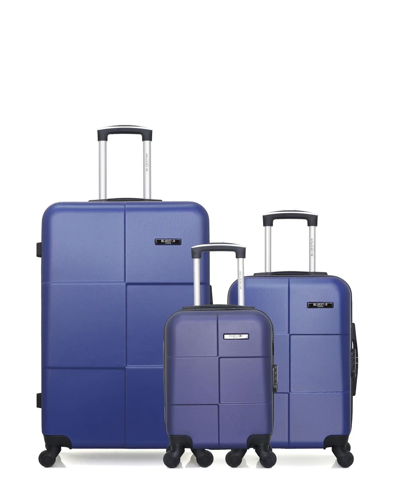 BLUESTAR – 3er-Pack – Großer Koffer, Handgepäck und Handgepäck XXS MIAMI