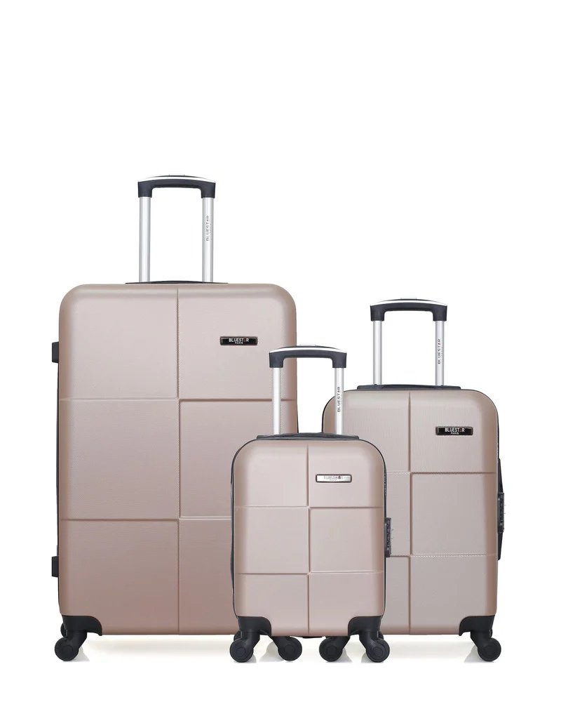 BLUESTAR – 3er-Pack – Großer Koffer, Handgepäck und Handgepäck XXS MIAMI