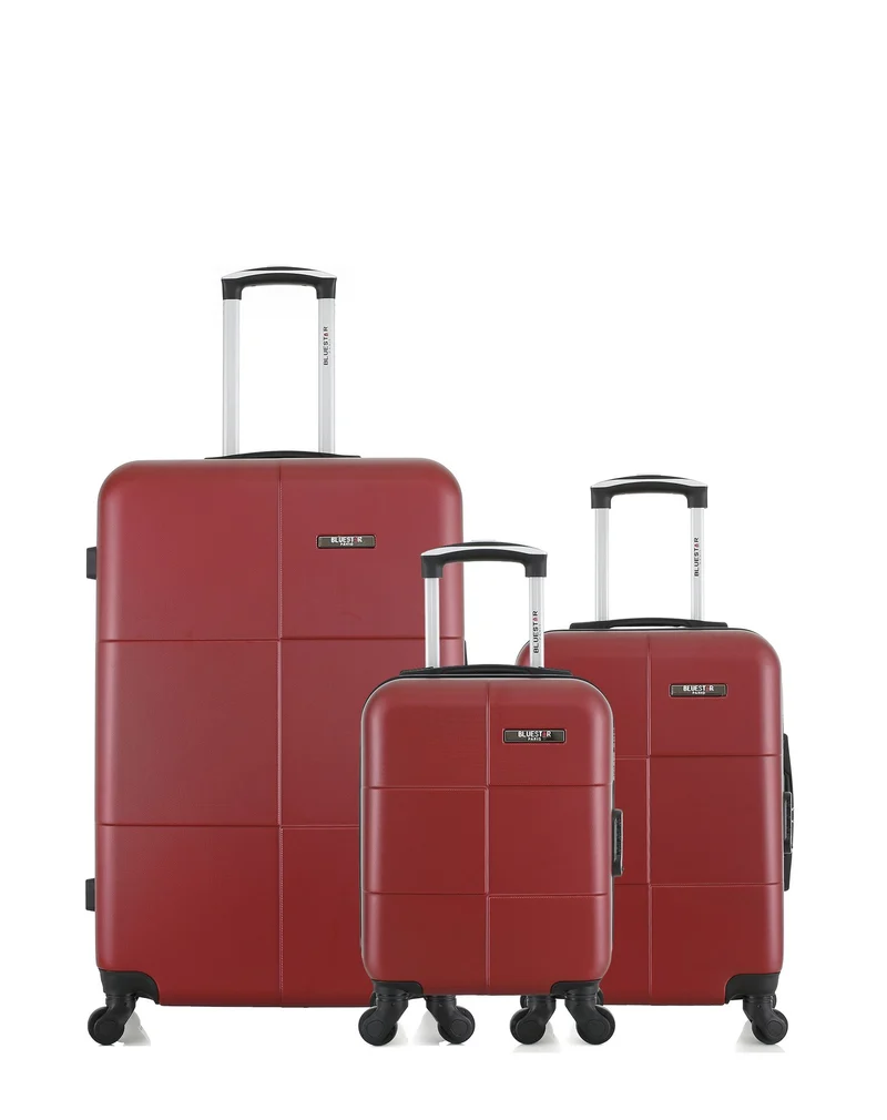 BLUESTAR – 3er-Pack – Großer Koffer, Handgepäck und Handgepäck XXS MIAMI