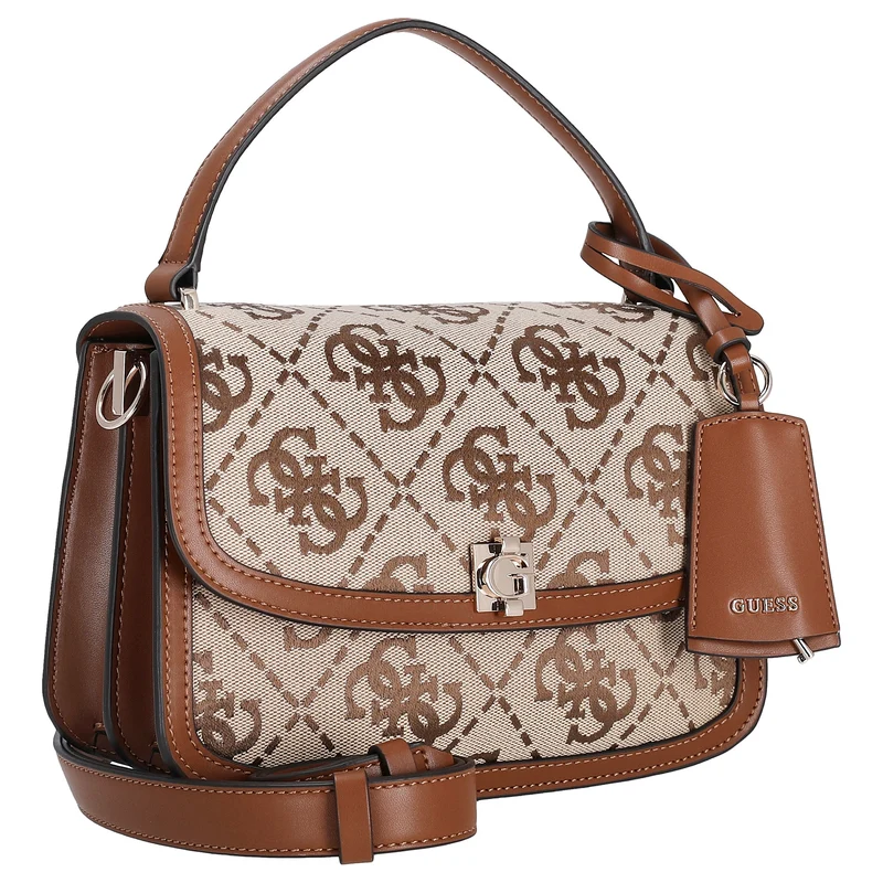 Guess Audrey Logo XBody Flap - Umhängetasche 24.5 cm (latte logo)