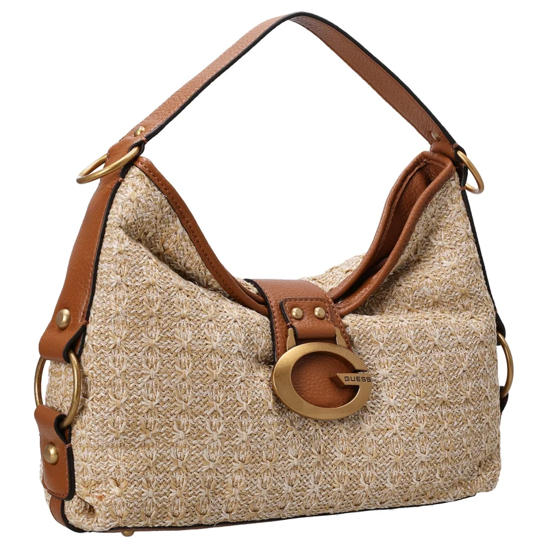 Guess Camden - Schultertasche 35 cm (natural/cognac)
