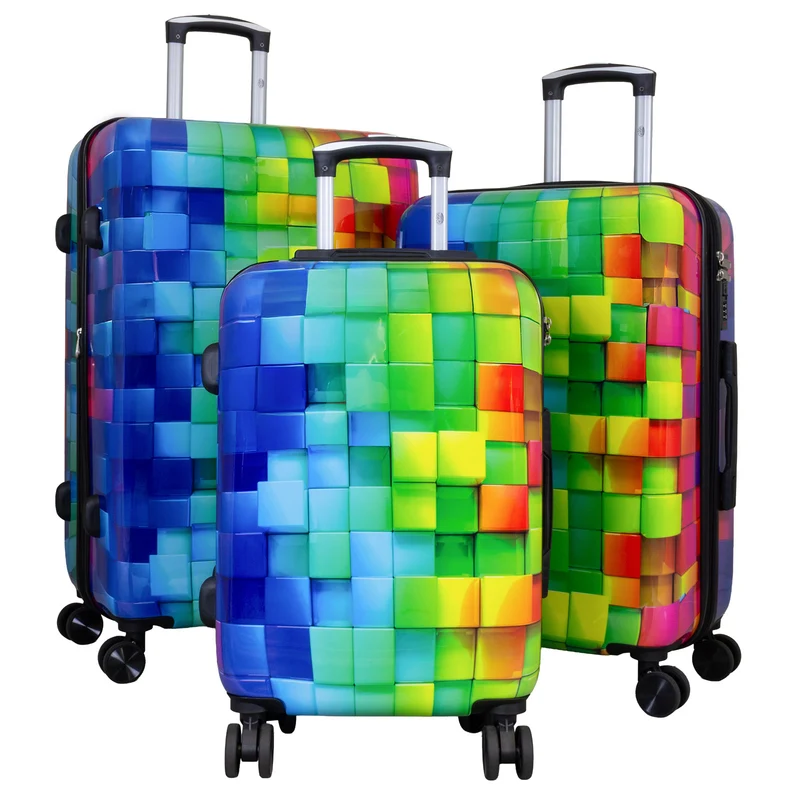 Motivkoffer Design Mosaik – Reisekoffer mit Motiv – Hartschale ABS/Polycarbonat – S M L – leicht & robust