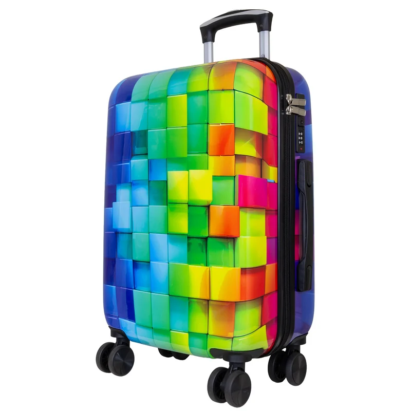 Motivkoffer Design Mosaik – Reisekoffer mit Motiv – Hartschale ABS/Polycarbonat – S M L – leicht & robust