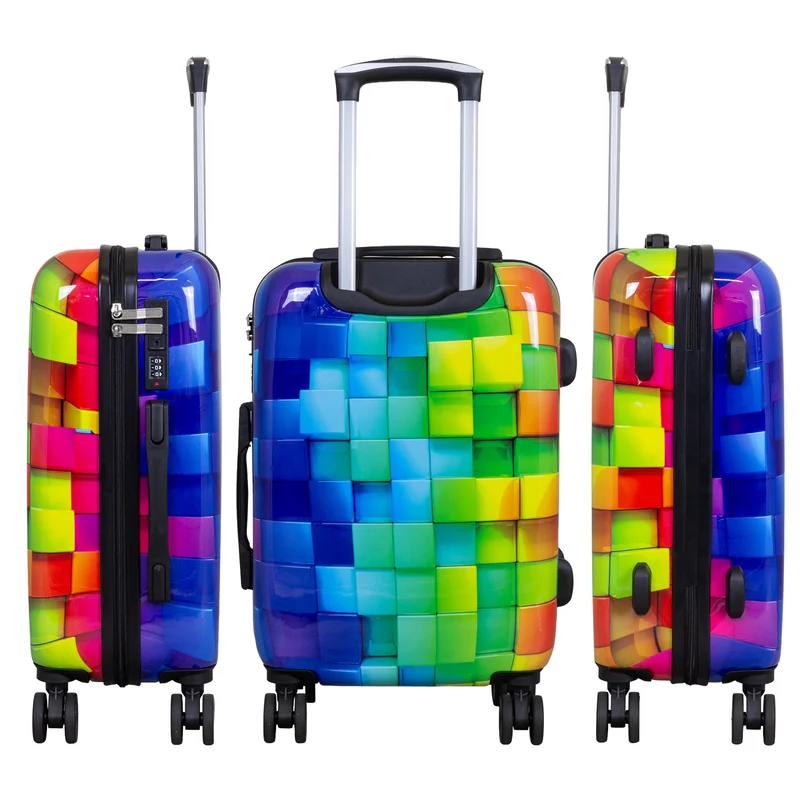 Motivkoffer Design Mosaik – Reisekoffer mit Motiv – Hartschale ABS/Polycarbonat – S M L – leicht & robust