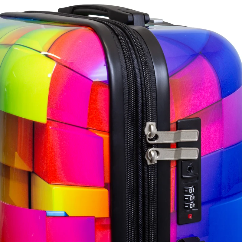 Motivkoffer Design Mosaik – Reisekoffer mit Motiv – Hartschale ABS/Polycarbonat – S M L – leicht & robust