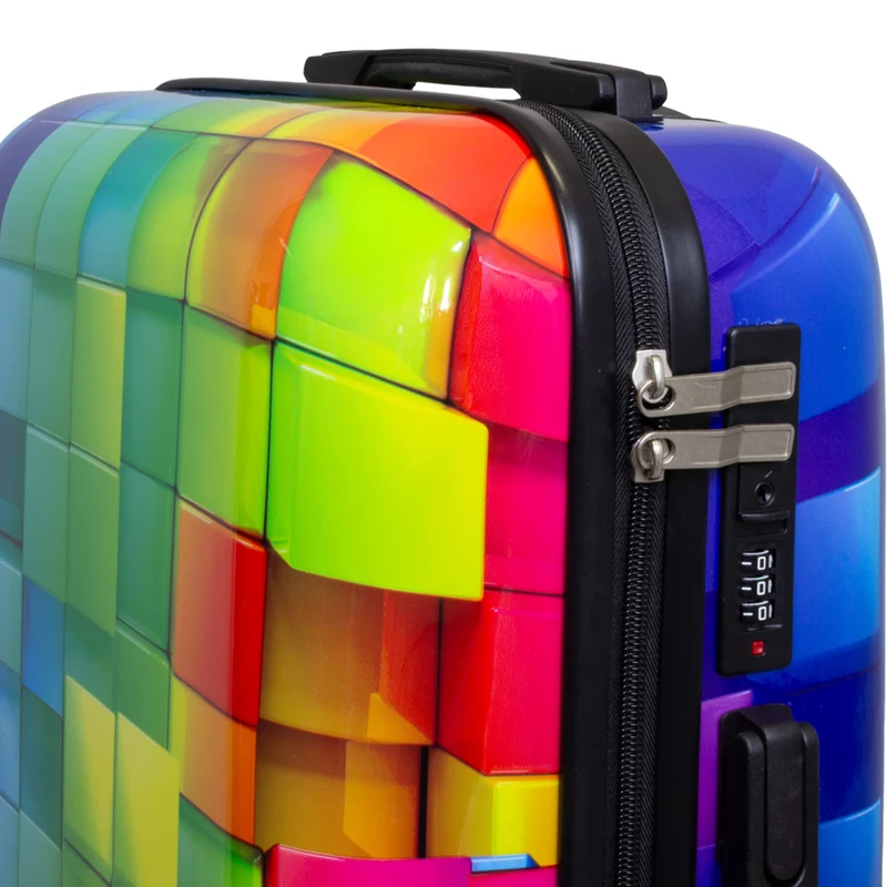 Motivkoffer Design Mosaik – Reisekoffer mit Motiv – Hartschale ABS/Polycarbonat – S M L – leicht & robust