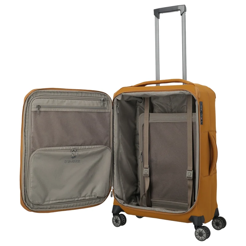 Travelite Priima - 4-Rollen-Trolley M 68 cm (curry)
