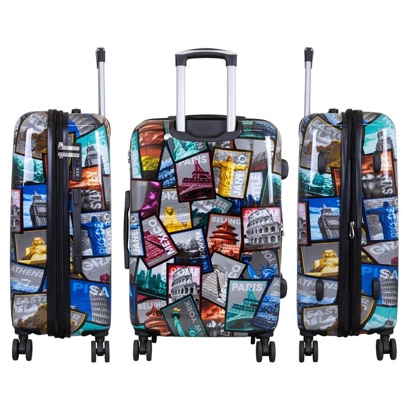 Motivkoffer Design Städtereise – Reisekoffer mit Motiv – Hartschale ABS/Polycarbonat – S M L – leicht & robust