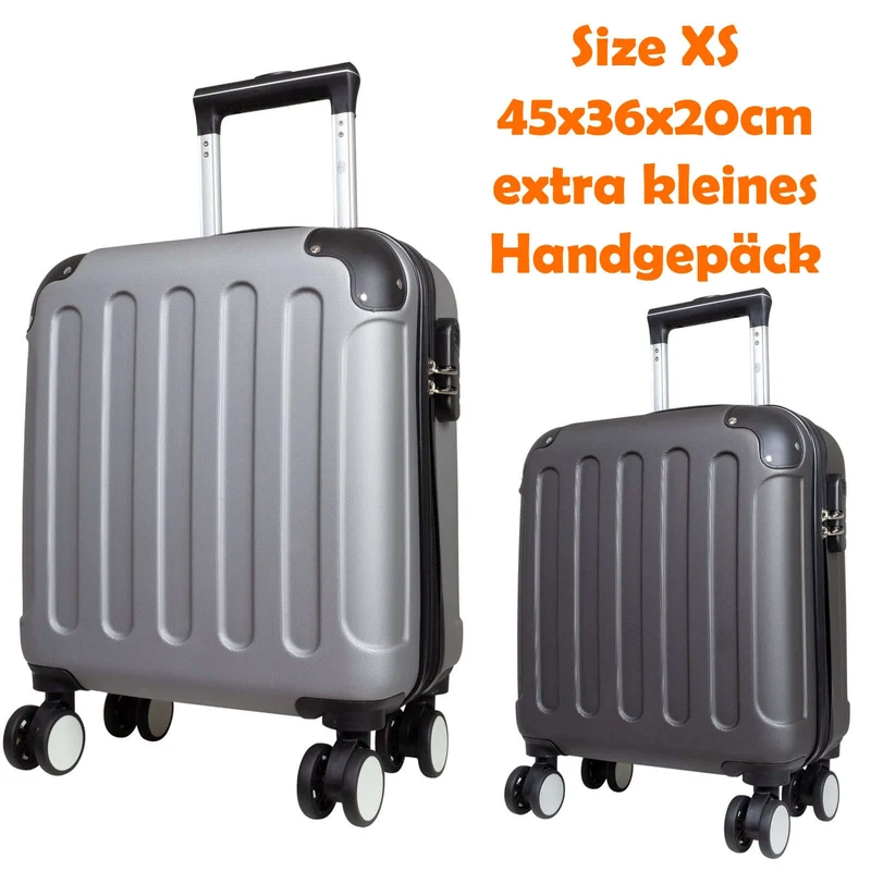 Hartschalen-Handgepäcktrolley Avalon - extra klein 45x36x20cm - Trolleygriff - Doppelrollen