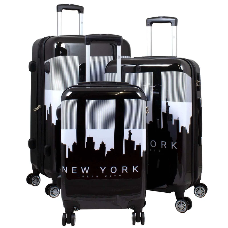 Motivkoffer Design Skyline Manhattan New York – Reisekoffer mit Motiv – Hartschale ABS/Polycarbonat – S M L – leicht & robust