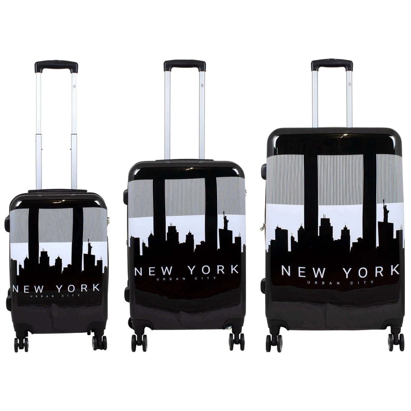 Motivkoffer Design Skyline Manhattan New York – Reisekoffer mit Motiv – Hartschale ABS/Polycarbonat – S M L – leicht & robust