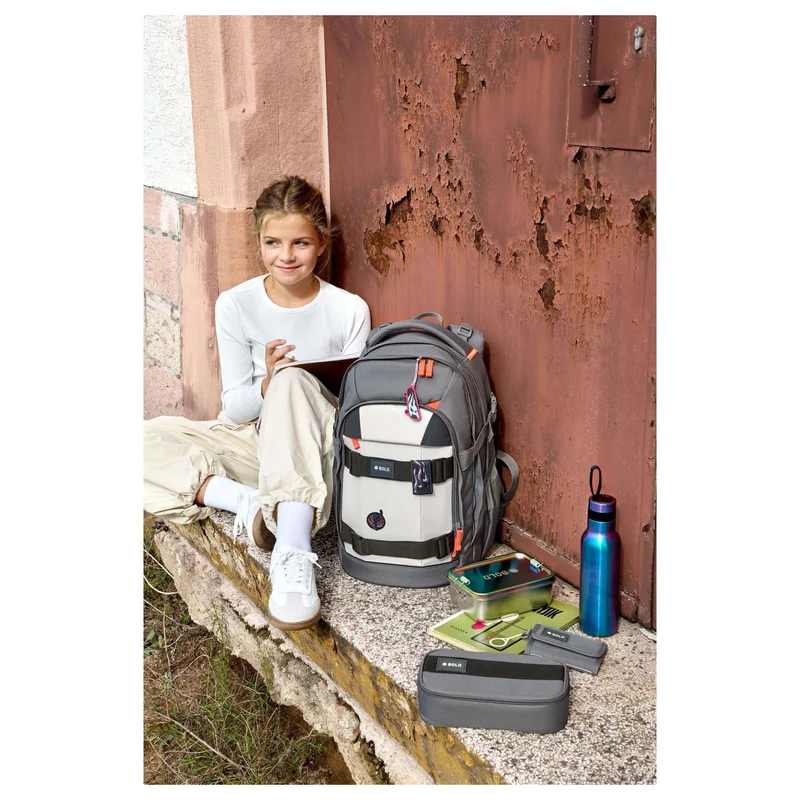 Lässig Bold Origin - Schulrucksack 46.5 cm (Anthracite/Grey)