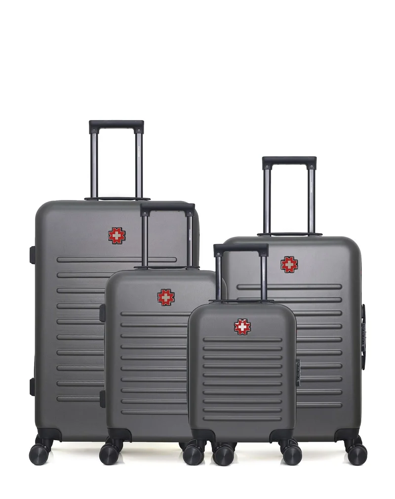SWISS KOPPER – 4er-Pack – Großer Koffer, mittelgroßer Koffer, Handgepäck und Handgepäck XXS WIL