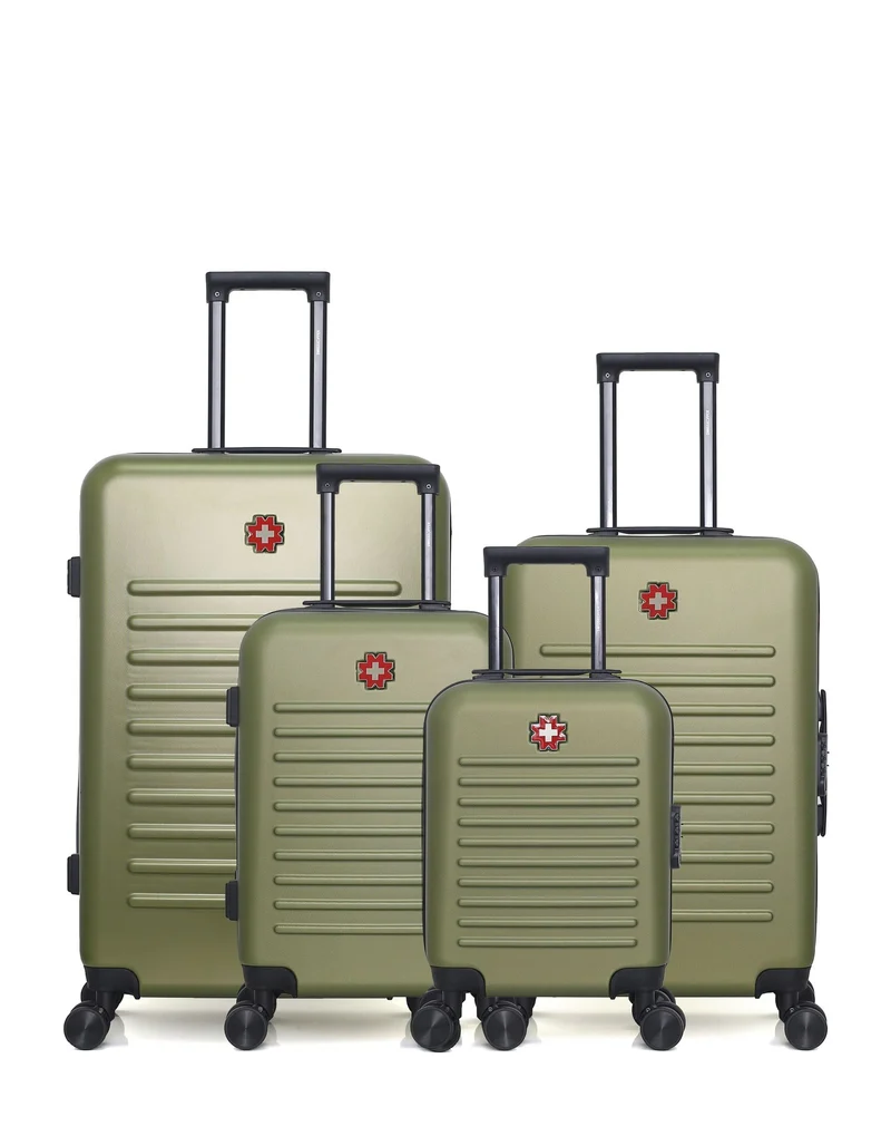 SWISS KOPPER – 4er-Pack – Großer Koffer, mittelgroßer Koffer, Handgepäck und Handgepäck XXS WIL