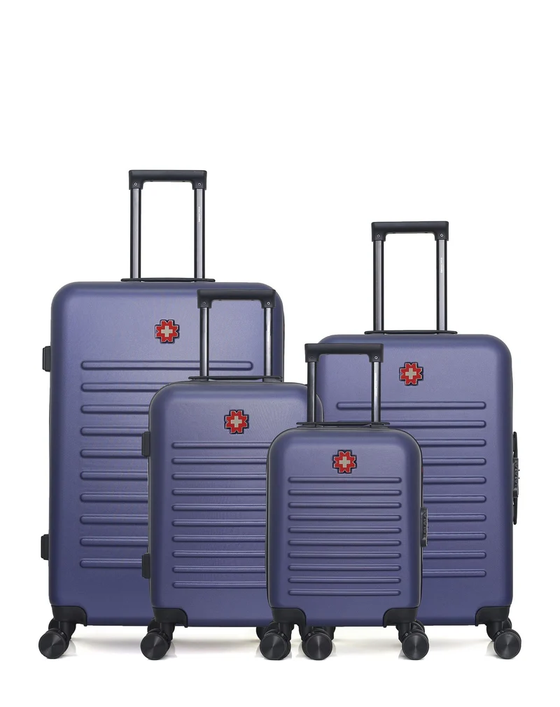 SWISS KOPPER – 4er-Pack – Großer Koffer, mittelgroßer Koffer, Handgepäck und Handgepäck XXS WIL