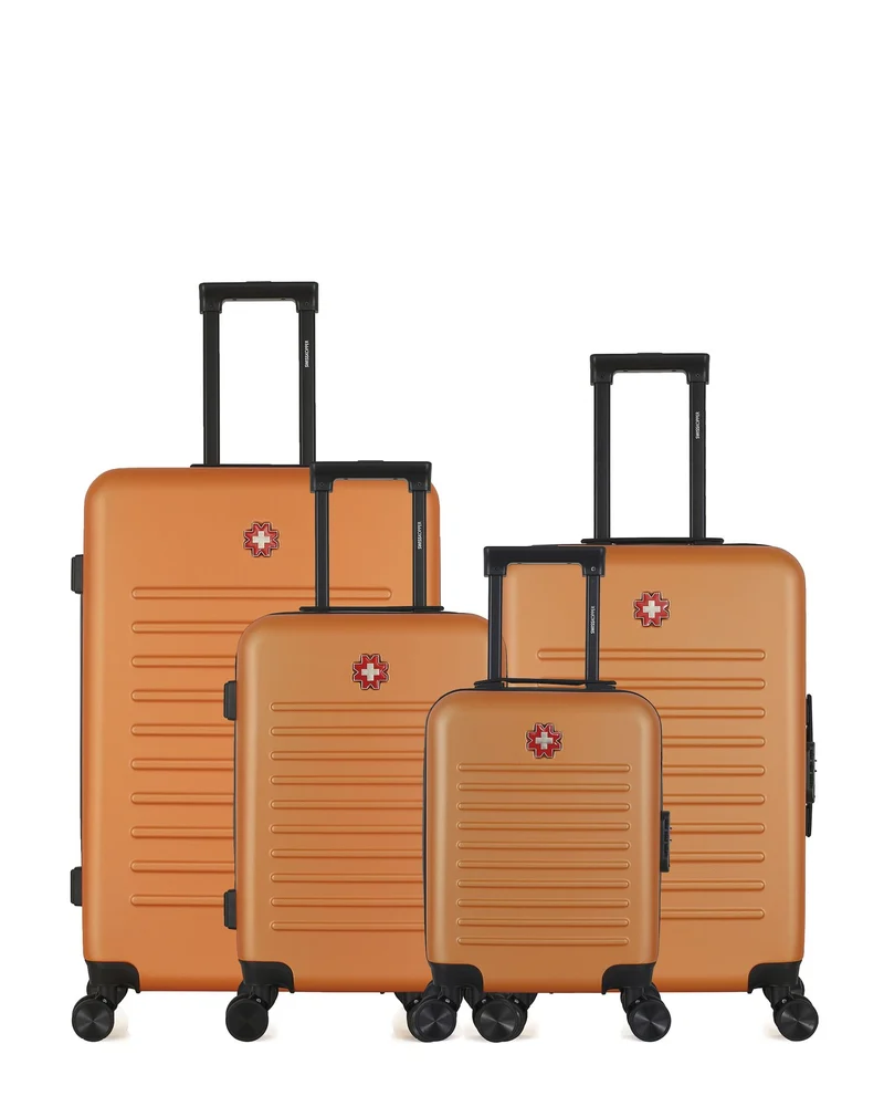 SWISS KOPPER – 4er-Pack – Großer Koffer, mittelgroßer Koffer, Handgepäck und Handgepäck XXS WIL