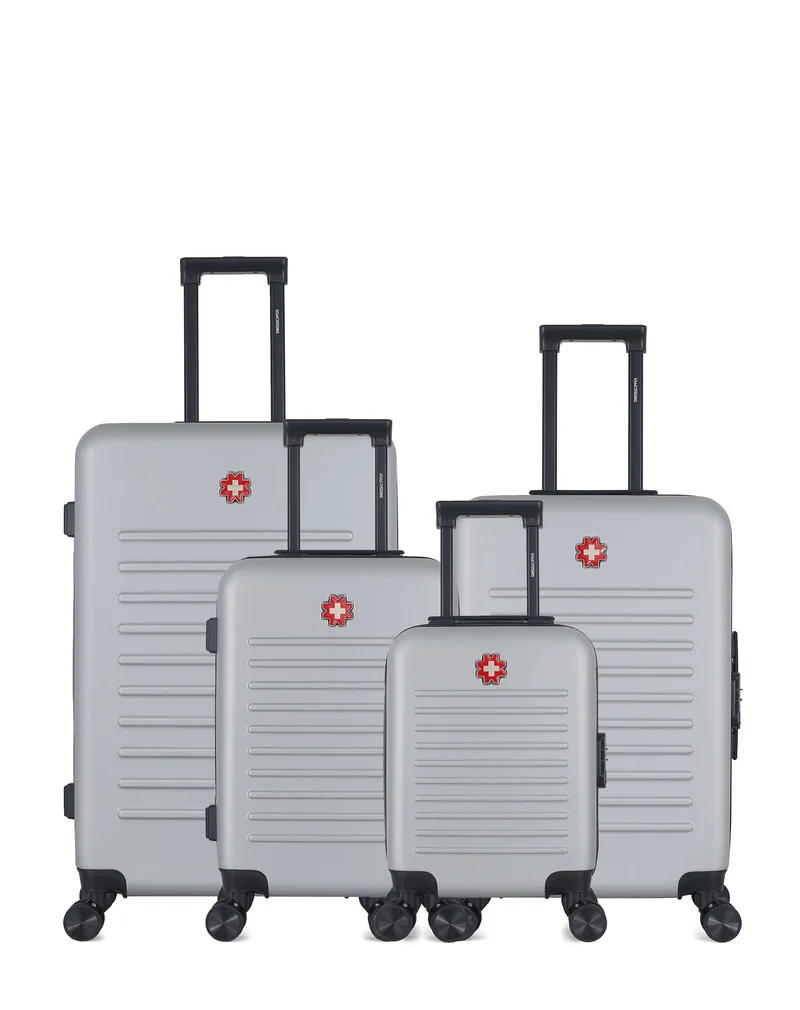 SWISS KOPPER – 4er-Pack – Großer Koffer, mittelgroßer Koffer, Handgepäck und Handgepäck XXS WIL