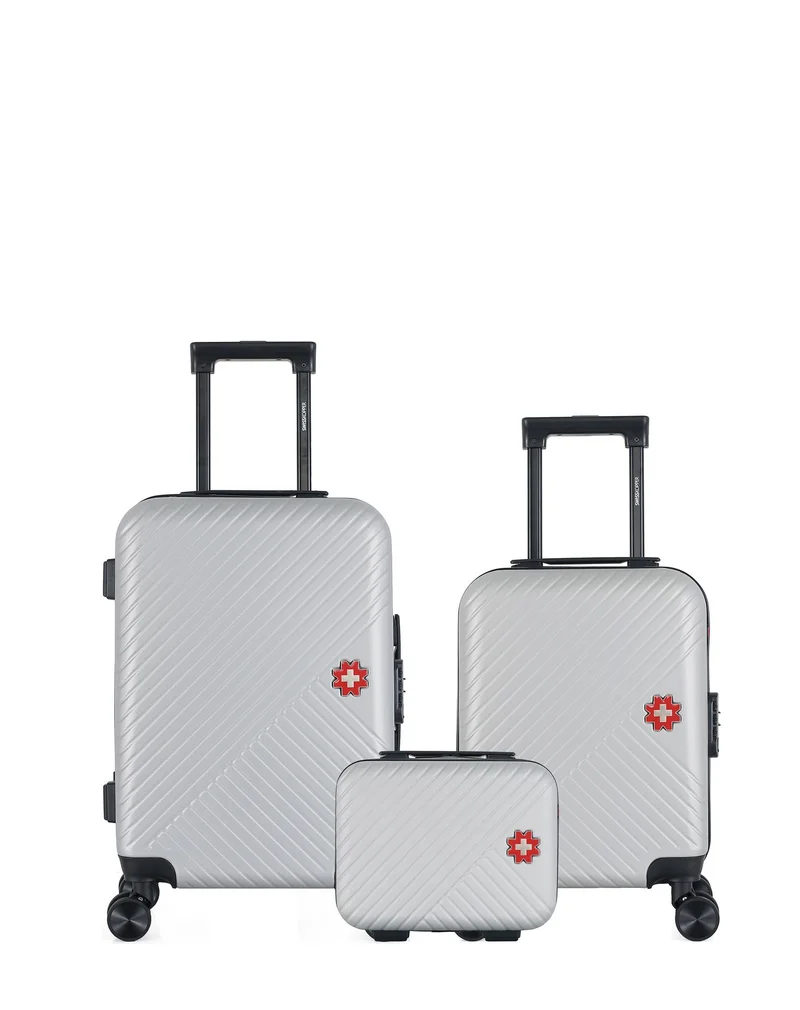 SWISS KOPPER – 3-Pack – Handgepäck, Handgepäck XXS und Kosmetikkoffer SPIEZ