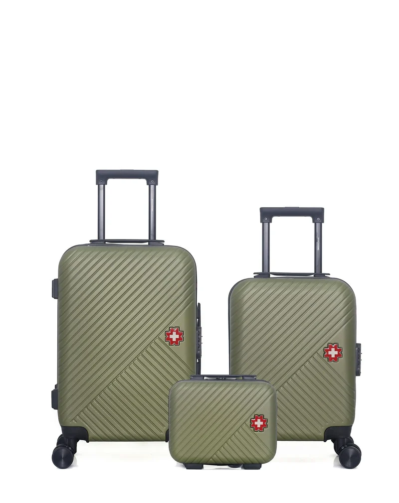 SWISS KOPPER – 3-Pack – Handgepäck, Handgepäck XXS und Kosmetikkoffer SPIEZ