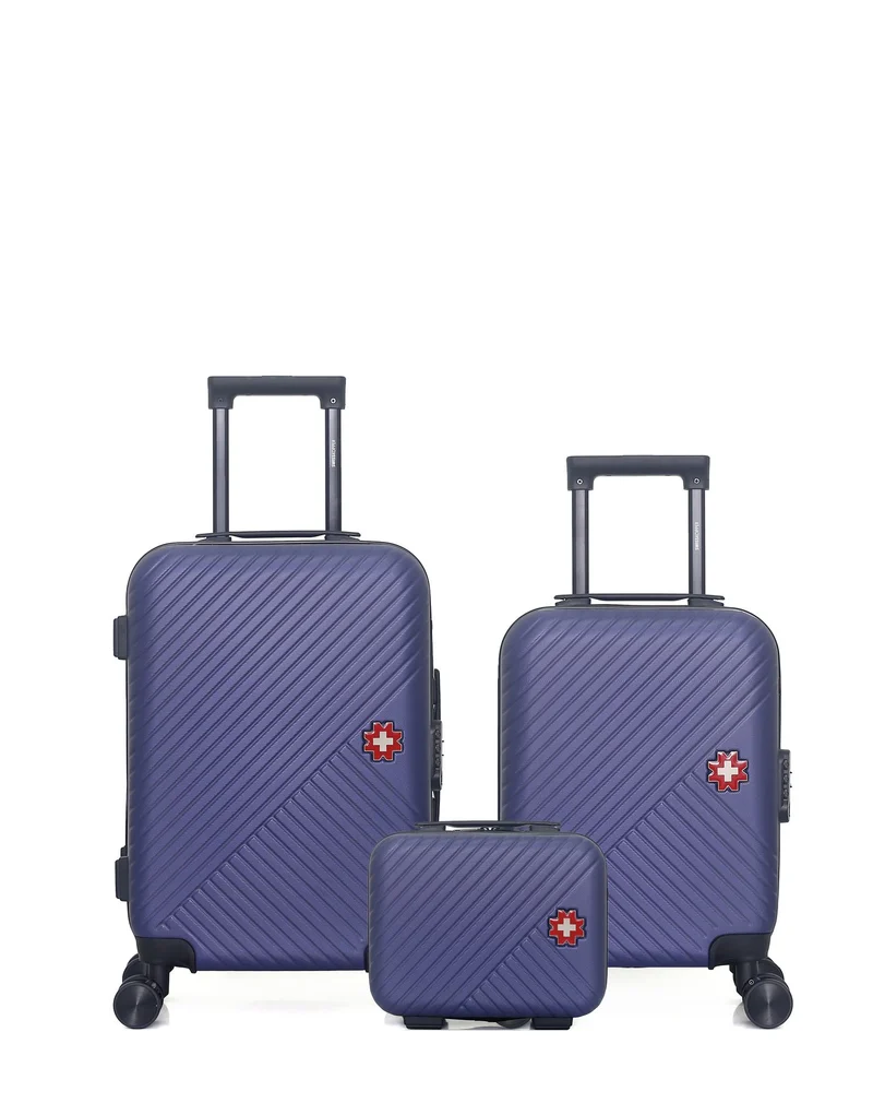 SWISS KOPPER – 3-Pack – Handgepäck, Handgepäck XXS und Kosmetikkoffer SPIEZ