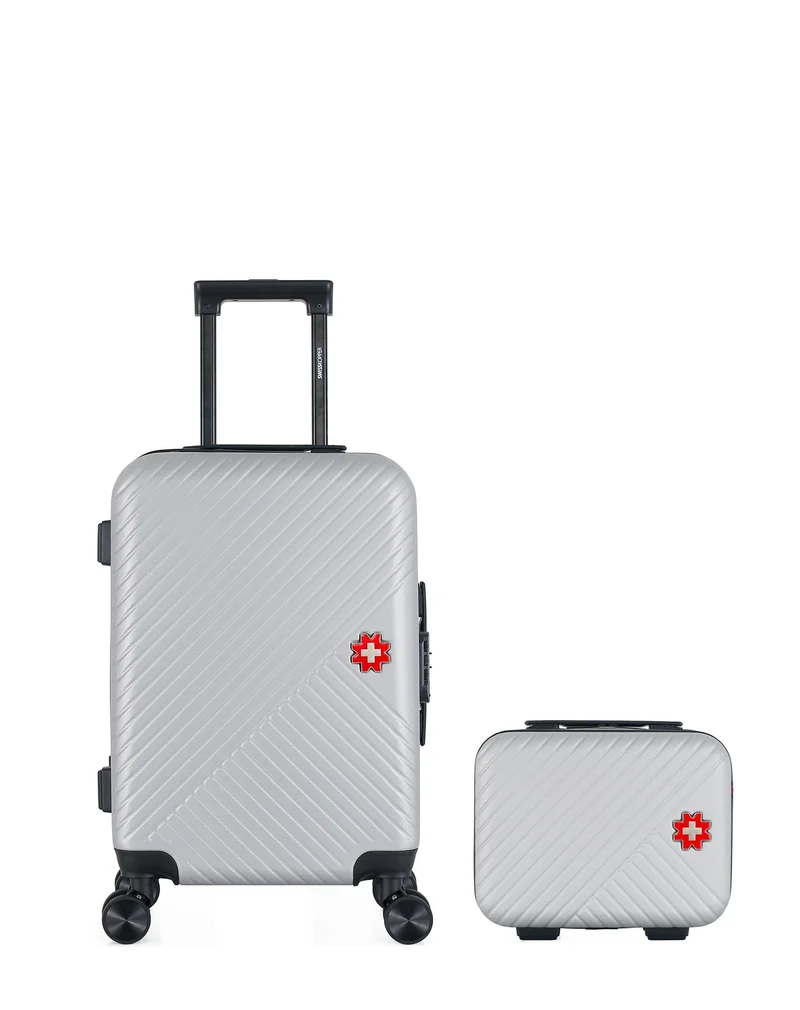 SWISS KOPPER – 2er-Pack – Handgepäck und Kosmetikkoffer SPIEZ