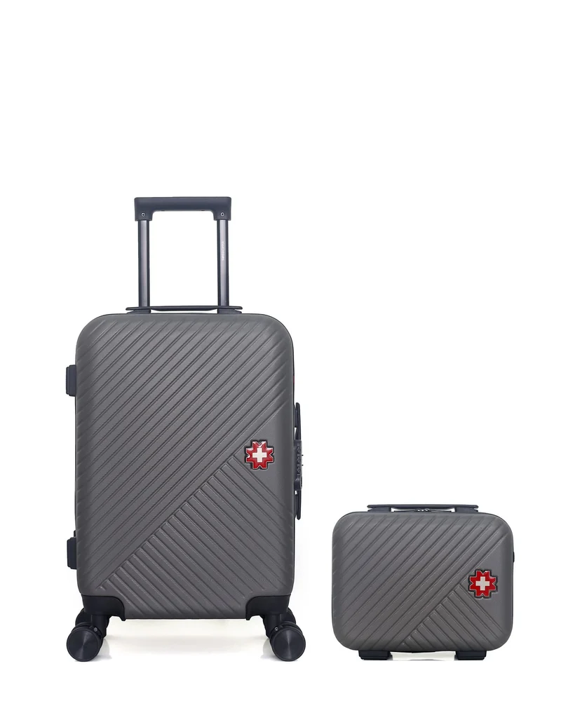 SWISS KOPPER – 2er-Pack – Handgepäck und Kosmetikkoffer SPIEZ