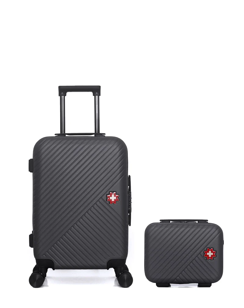 SWISS KOPPER – 2er-Pack – Handgepäck und Kosmetikkoffer SPIEZ