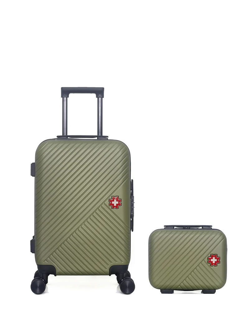 SWISS KOPPER – 2er-Pack – Handgepäck und Kosmetikkoffer SPIEZ