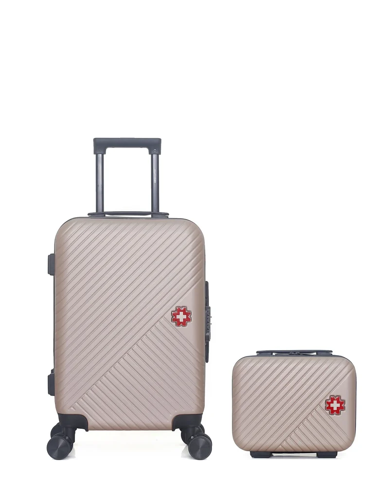 SWISS KOPPER – 2er-Pack – Handgepäck und Kosmetikkoffer SPIEZ