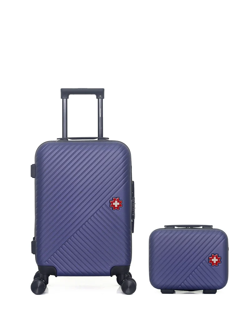 SWISS KOPPER – 2er-Pack – Handgepäck und Kosmetikkoffer SPIEZ