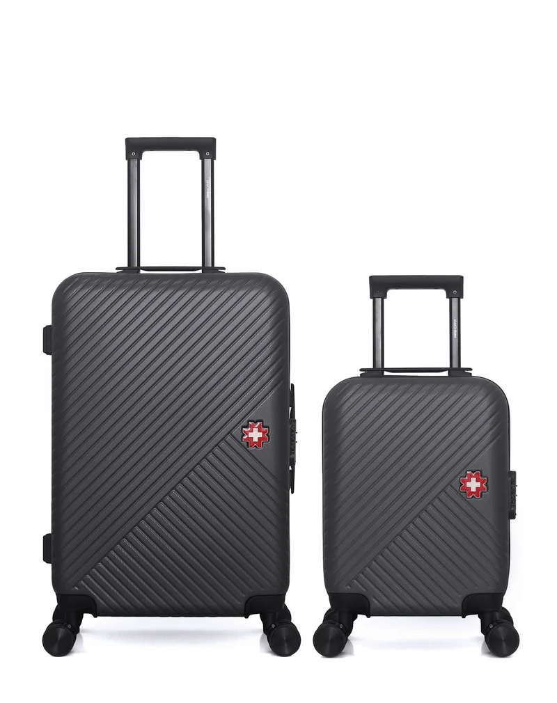 SWISS KOPPER – 2er-Pack – Mittelgroßer Koffer und Handgepäck XXS SPIEZ