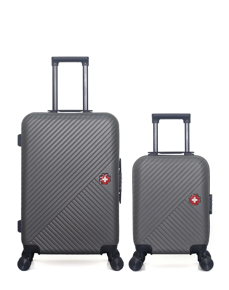 SWISS KOPPER – 2er-Pack – Mittelgroßer Koffer und Handgepäck XXS SPIEZ