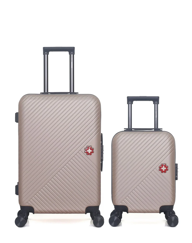 SWISS KOPPER – 2er-Pack – Mittelgroßer Koffer und Handgepäck XXS SPIEZ